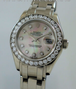 Rolex Pearlmaster Ladies 18k White-Gold 80299