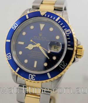 Rolex Submariner 18k   Steel  Blue dial 16613