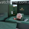 Rolex Sky Dweller Brown Dial GMT 18k Rose Gold Leather
