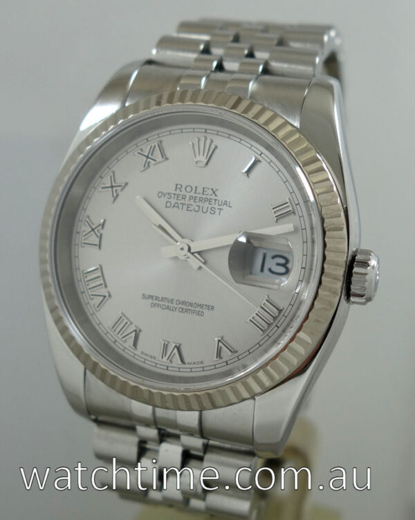 Rolex Datejust  White-Gold bezel  116234  Box & Papers