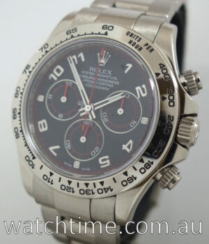 Rolex Daytona 18k White Gold  Black-dial