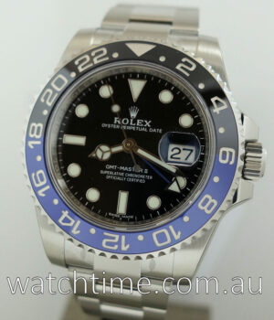 Rolex GMT MASTER II "UNUSED" Dec 2018 "BATMAN" 116710BLNR Box & Card