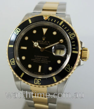 Rolex Submariner 18k & Steel, Black dial