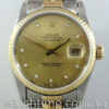 Rolex Datejust 18k & Steel, Diamond Dial 16233