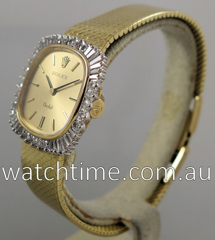 Rolex Orchid 18k & Diamonds ladies dress-watch - Watchtime.com.au