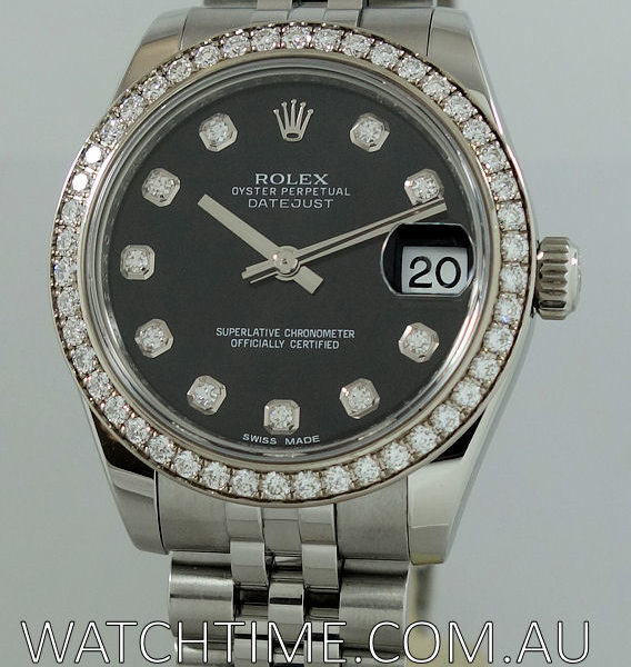 Rolex  Datejust  STEEL 31mm Factory Diamond Bezel & Dial