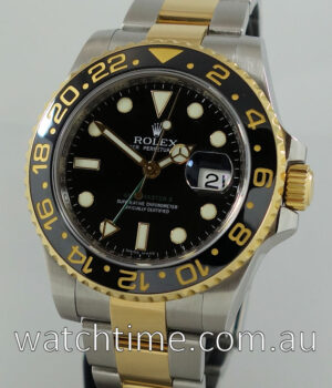 Rolex GMT Master 18k   Steel  116713LN  Box   Papers