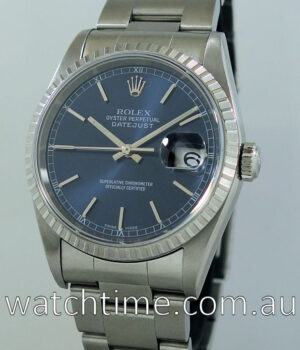Rolex Datejust 36, Steel Blue-dial  16220