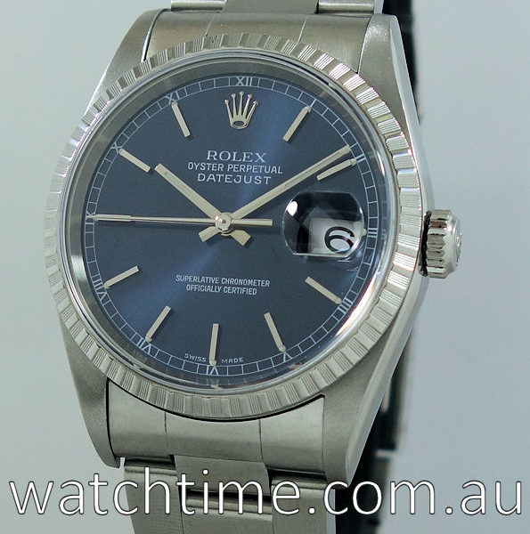 Rolex Datejust 36, Steel Blue-dial  16220