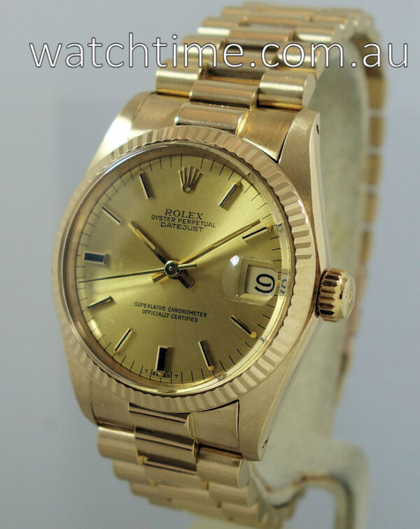 rolex datejust 18ct gold