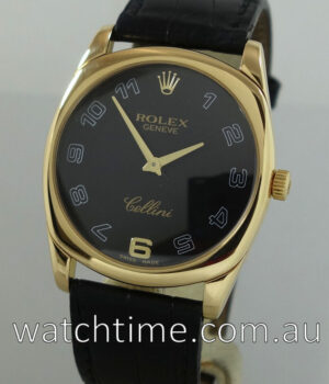 Rolex Cellini Danaos 18k Yellow-Gold, Black dial 4233