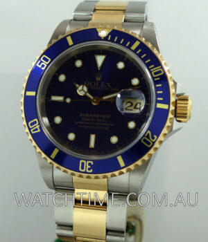 Rolex Submariner 16613  Blue-dial  18k & Steel MINT!!!