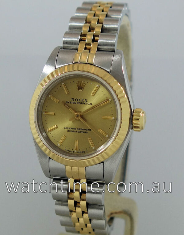 Rolex Ladies Oyster 18k & Steel