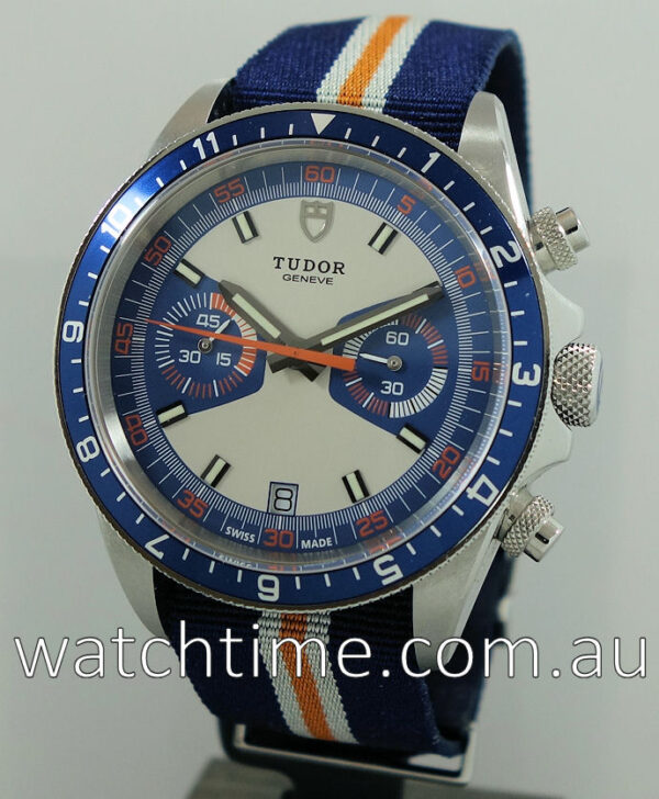 Tudor Heritage Chrono 70330B Blue / Silver