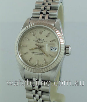 Rolex Datejust  18k White-Gold bezel 69174