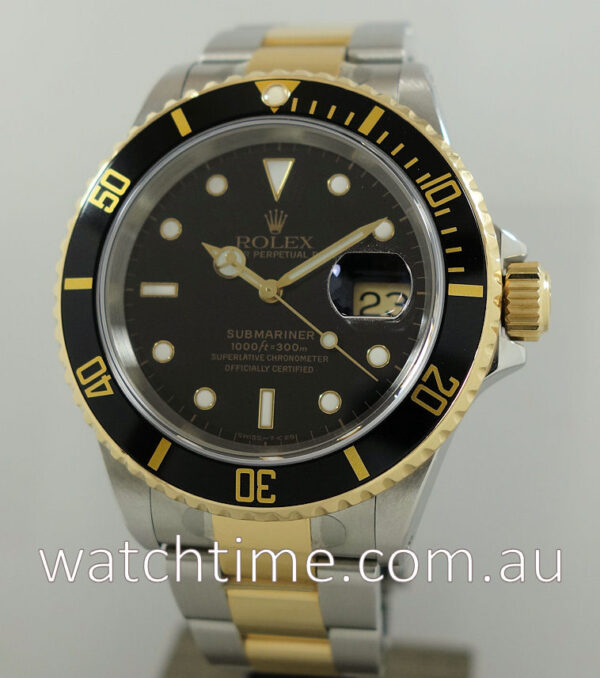 Rolex Submariner 16613  Black-dial  18k & Steel