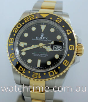 Rolex GMT Master 18k   Steel  116713LN  Box   Papers