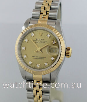 Rolex Lady Datejust 18k & Steel, Diamond-dial 69173