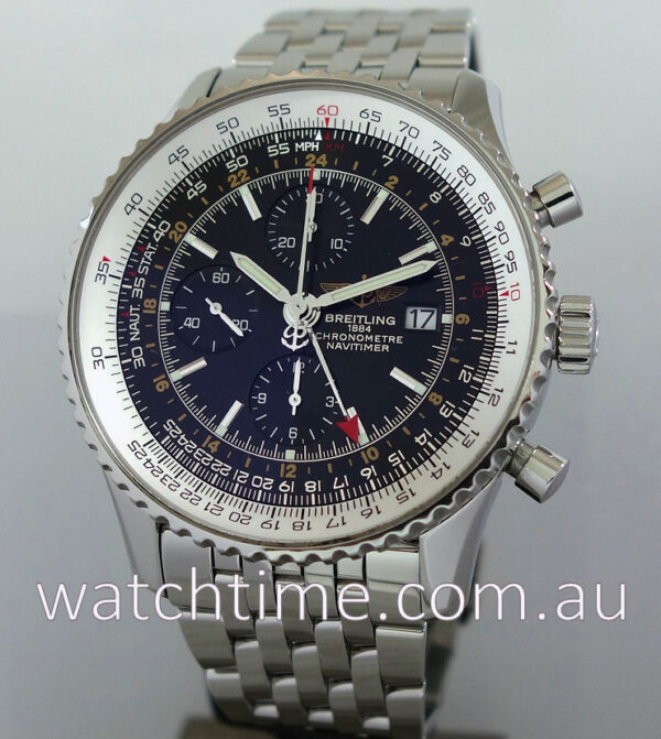 BREITLING NAVITIMER WORLD A24344  Steel on bracelet