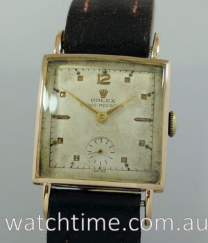 ROLEX 10ct Square, sub-seconds 1940s