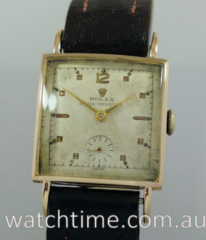 ROLEX 10ct Square  sub-seconds 1940s