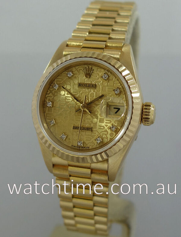 Rolex Lady-Datejust 18k Yellow Gold, Diamond-dial 69178
