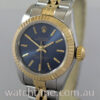 Rolex Ladies Oyster 18k & Steel Blue dial