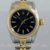 DSC04360 Rolex Ladies Oyster 18k & Steel Blue dial