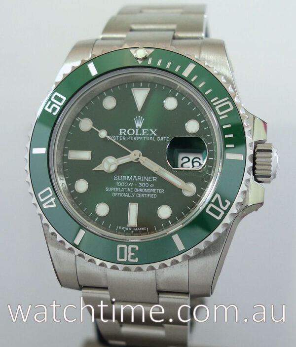 Rolex Submariner 116610LV  GREEN HULK Box & Papers Sep 2018 "UNUSED"