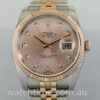 Rolex Datejust 18k Everose & Steel 116231 Rose Diamond-dial
