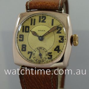 ROLEX 9ct  Rose-Gold  Cushion  c 1937