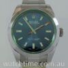 Rolex Milgauss Blue Dial, Green Crystal  116400GV  2017