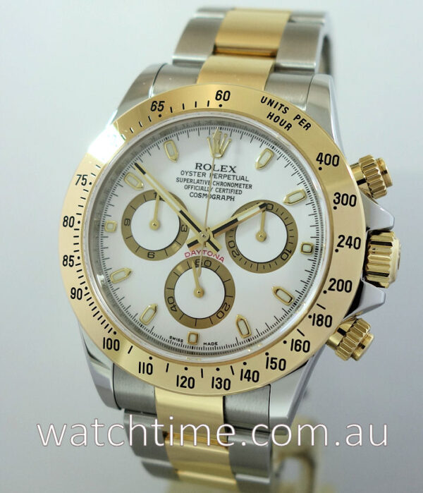 Rolex Daytona 18k & Steel, White dial 116523