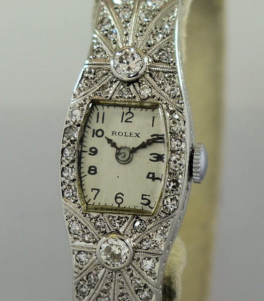 ROLEX Ladies 18k White-Gold & Diamond Cocktail watch