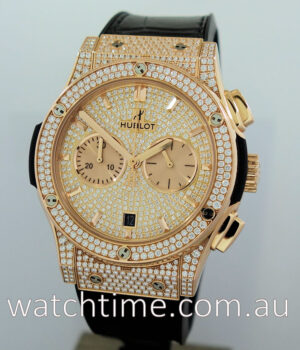 Hublot Classic Fusion King-Gold FACTORY  Pave Diamonds 541.OX.9010.LR.1704