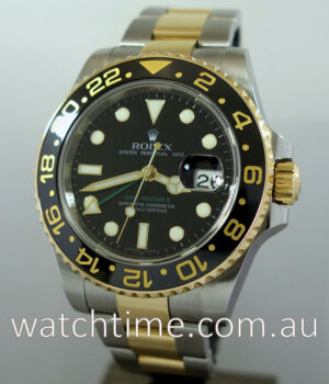 Rolex GMT II, 18k Gold & Steel, Ceramic bezel  116713LN