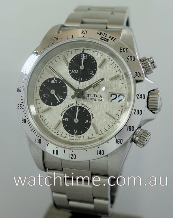 Tudor ChronoTime Silver / Black Linen-dial 79280P