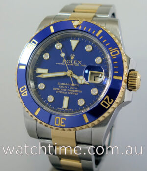 Rolex Submariner Blue DIAMOND dial 116613LB