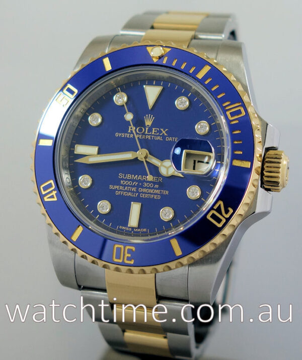 Rolex Submariner Blue DIAMOND dial 116613LB