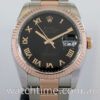 DSC07174 Rolex Datejust 18k Everose & Steel 116231, Black-dial