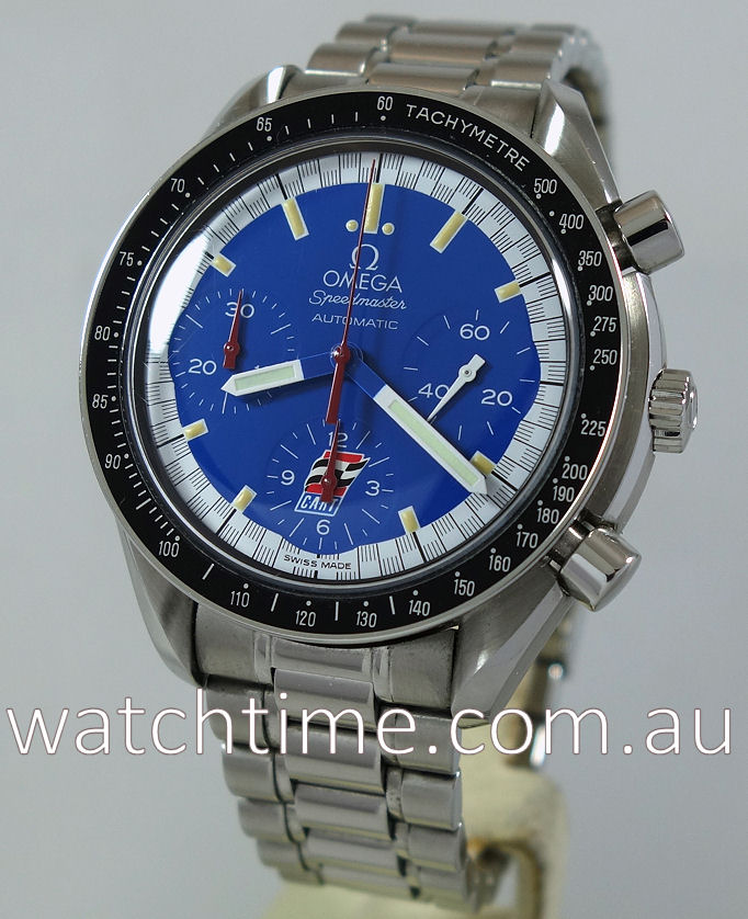 omega speedmaster reduced blue dial