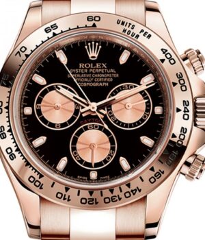 Rolex Daytona 116505 18k Pink-Gold EVEROSE Black-dial