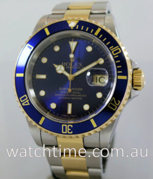 Rolex Submariner Date 18k   Steel  Blue dial 16613