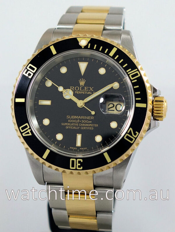 Rolex Submariner 16613  Black-dial  18k & Steel