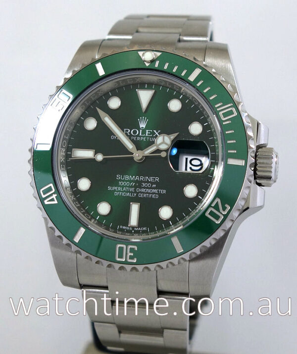 Rolex Submariner Ceramic GREEN 116610LV  Box & Papers 2016