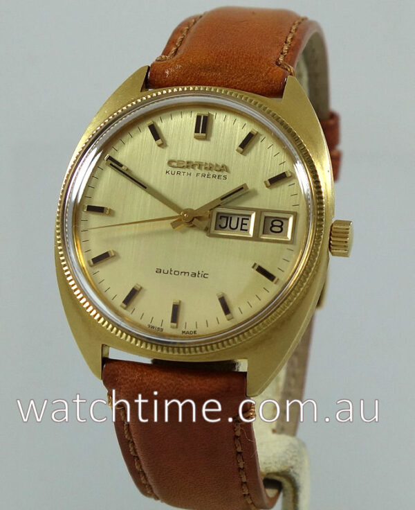 1960s  CERTINA "Kurth Frères" 18k Yellow-Gold