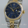 Rolex 36mm Datejust 16233 Blue Jubilee dial