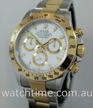 Rolex Daytona 18k & Steel, White dial 116523 June 2016 Box & Card