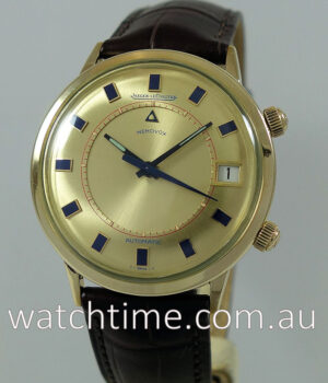 Jaeger LeCoultre  MEMOVOX 1970s  Rare Gold / Navy dial
