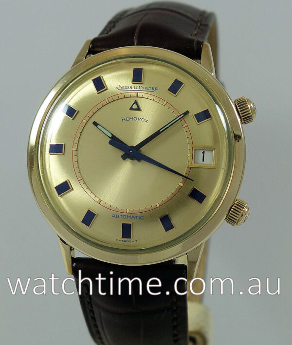 Jaeger LeCoultre  MEMOVOX 1970s  Rare Gold / Navy dial